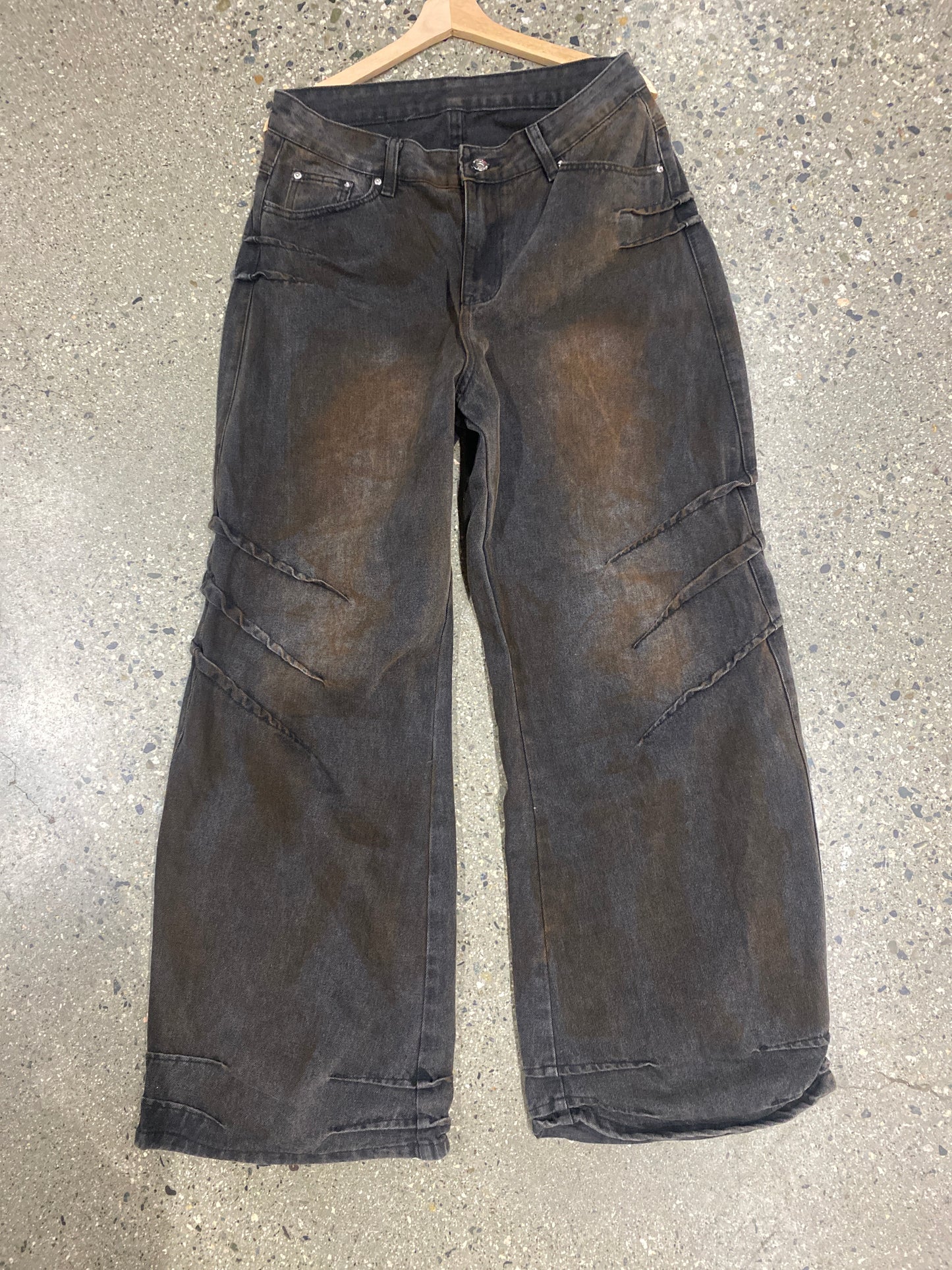 (30”) supermade baggy stitch denim