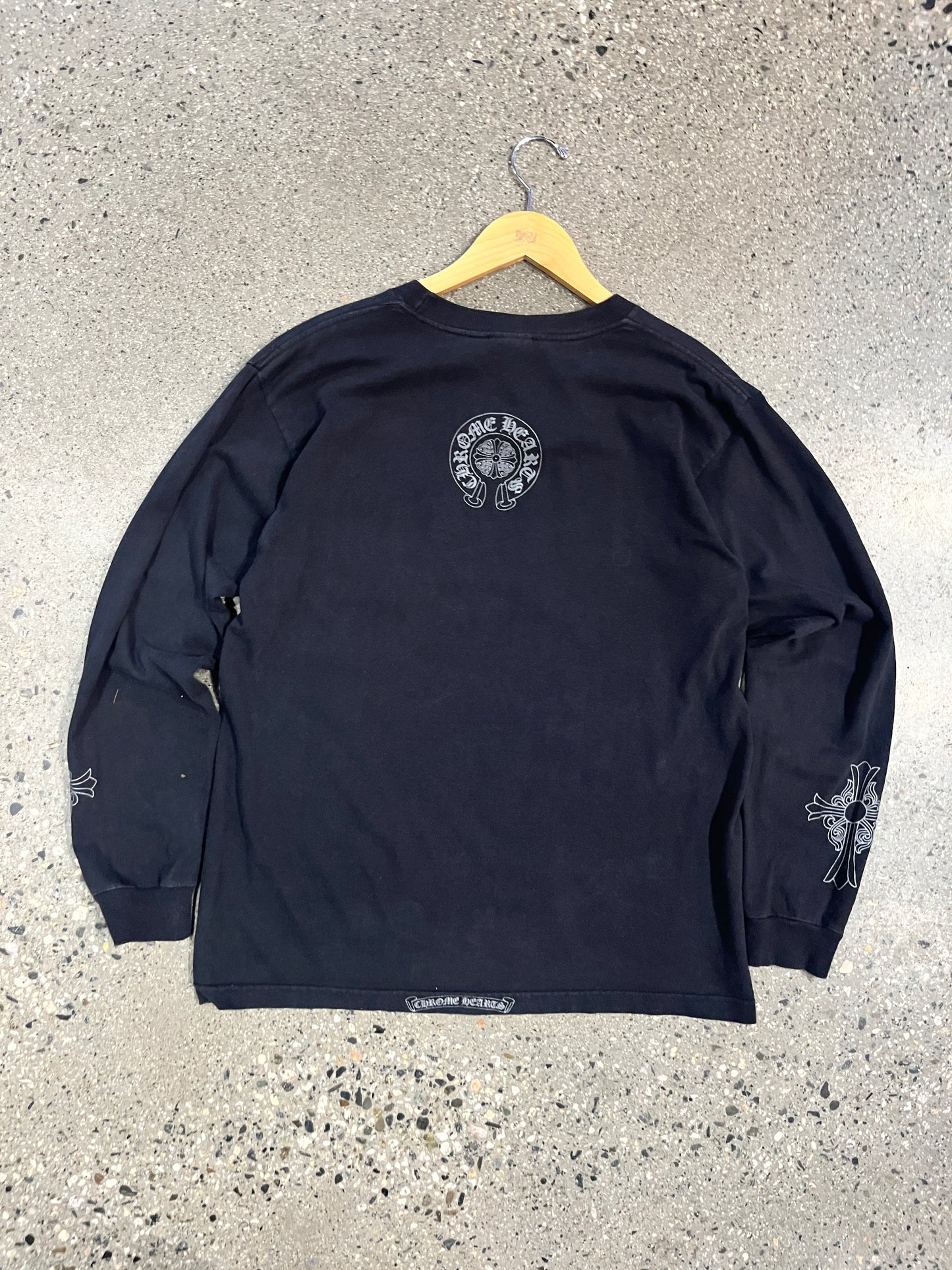 (M) 90s Made in USA Chrome Hearts LS Black