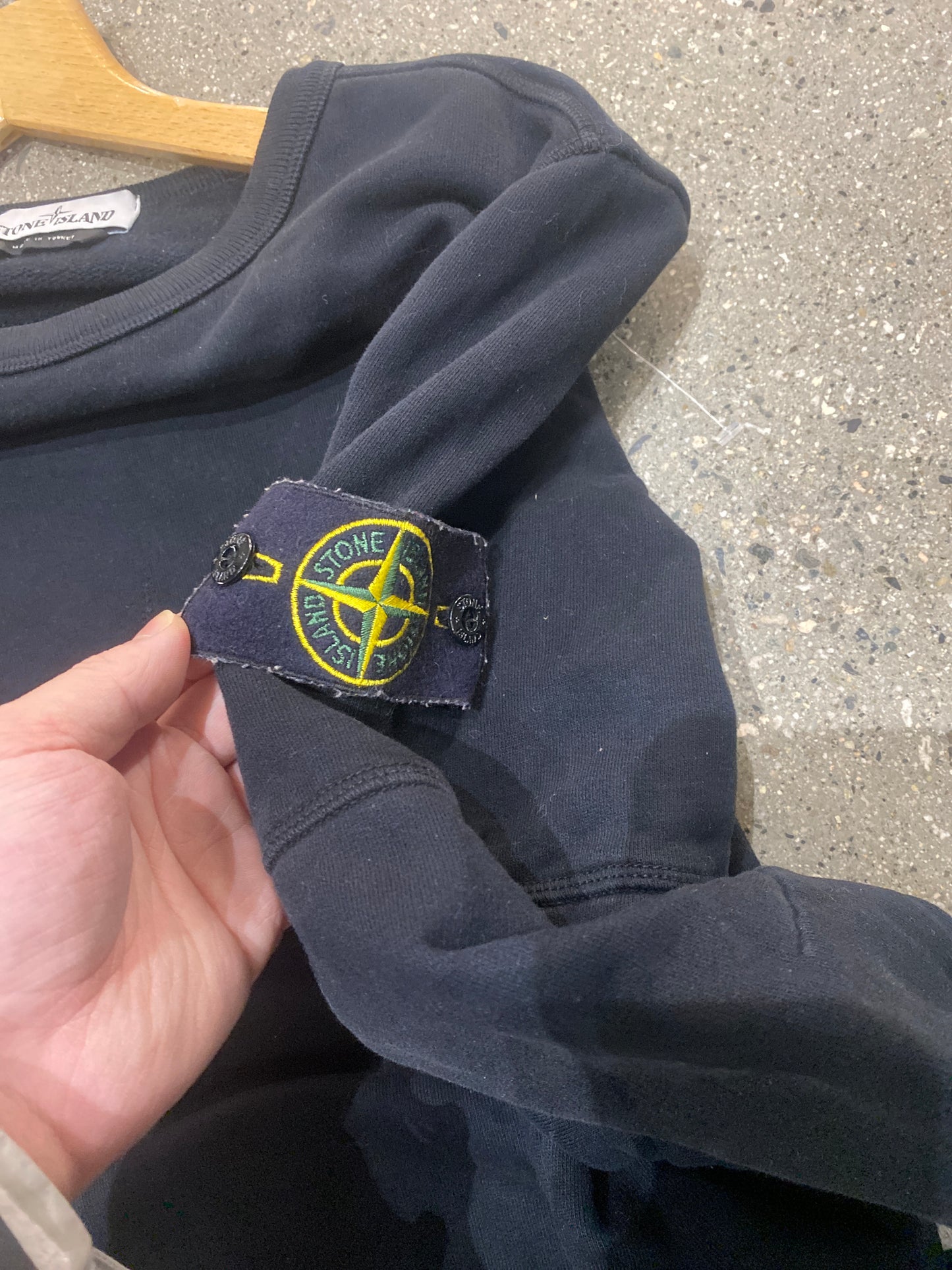 (S) Stone Island Script Crewneck