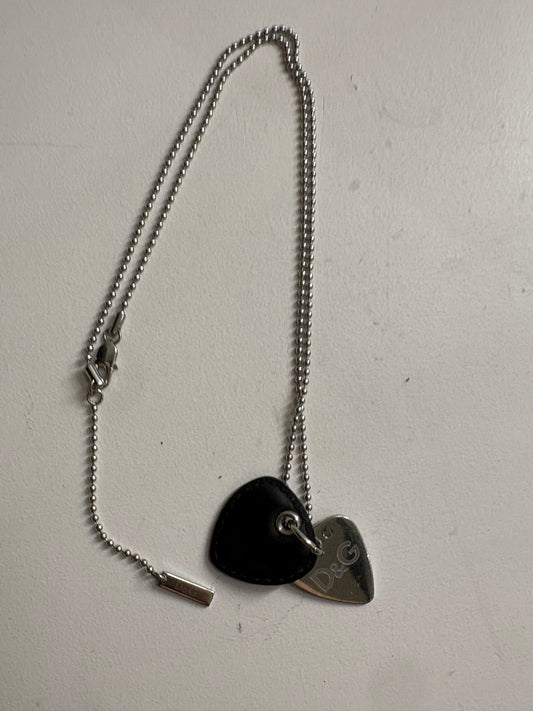 11.5” D&G Guitar Pick Pendant + Chain