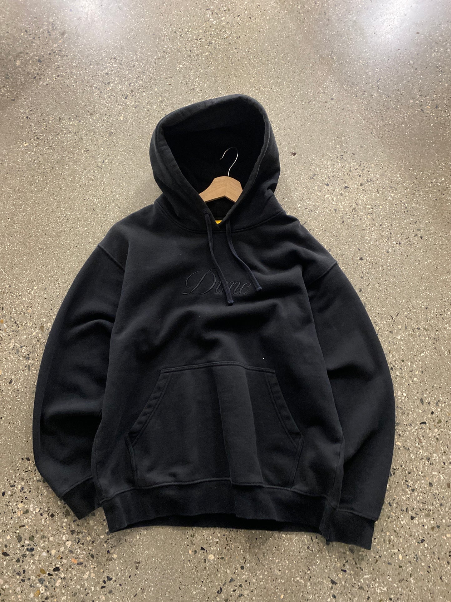 (M) Dime Black Hoodie Script