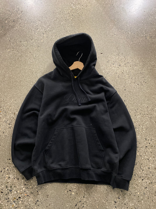 (M) Dime Black Hoodie Script