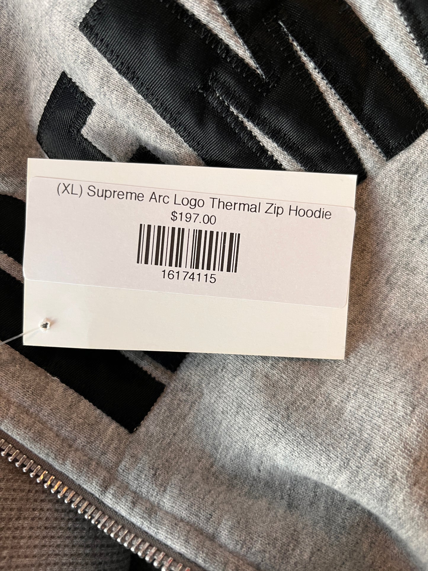 (XL) Supreme Arc Logo Thermal Zip Hoodie