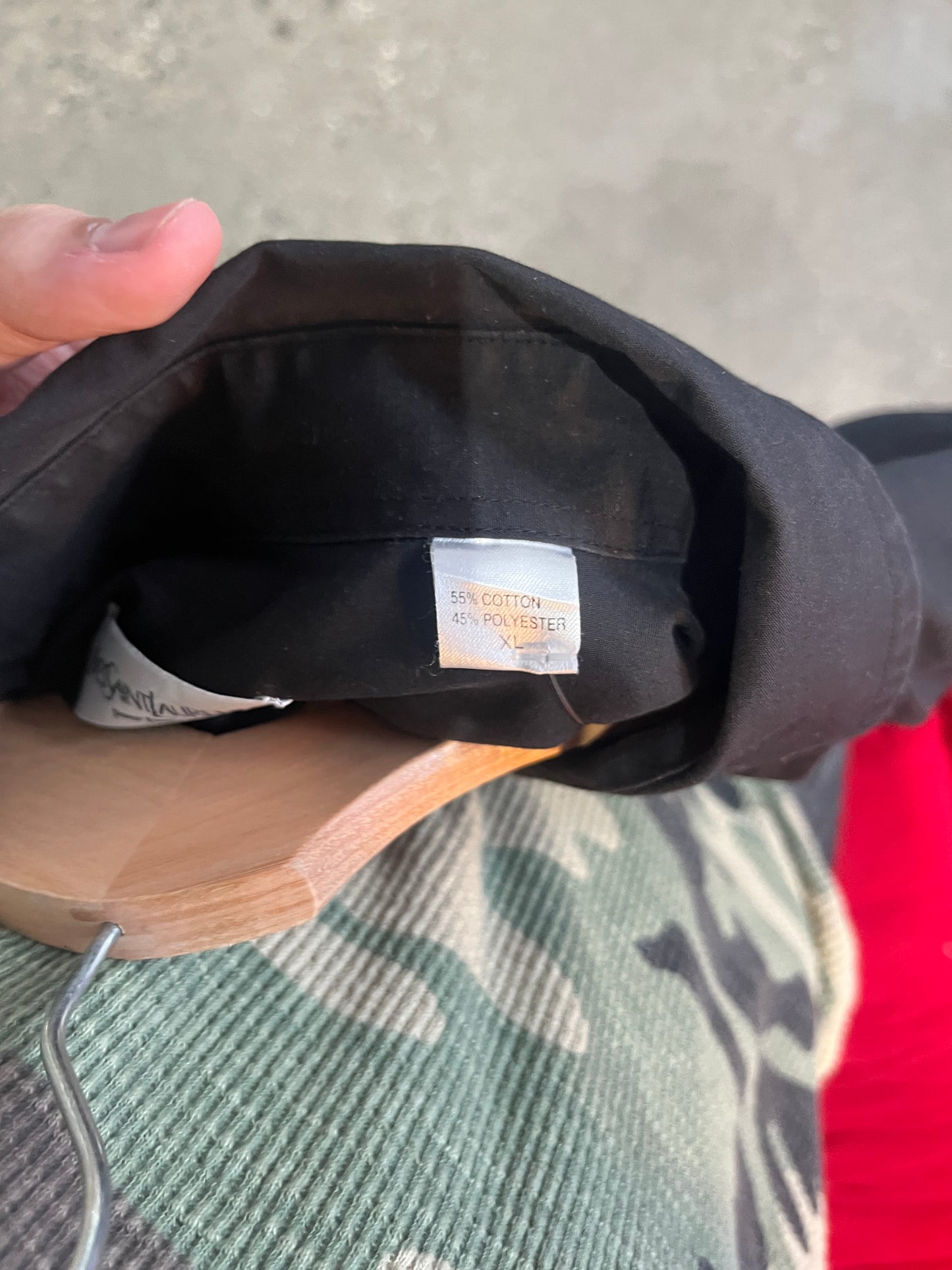 (XL) YSL Black Safari Button Up