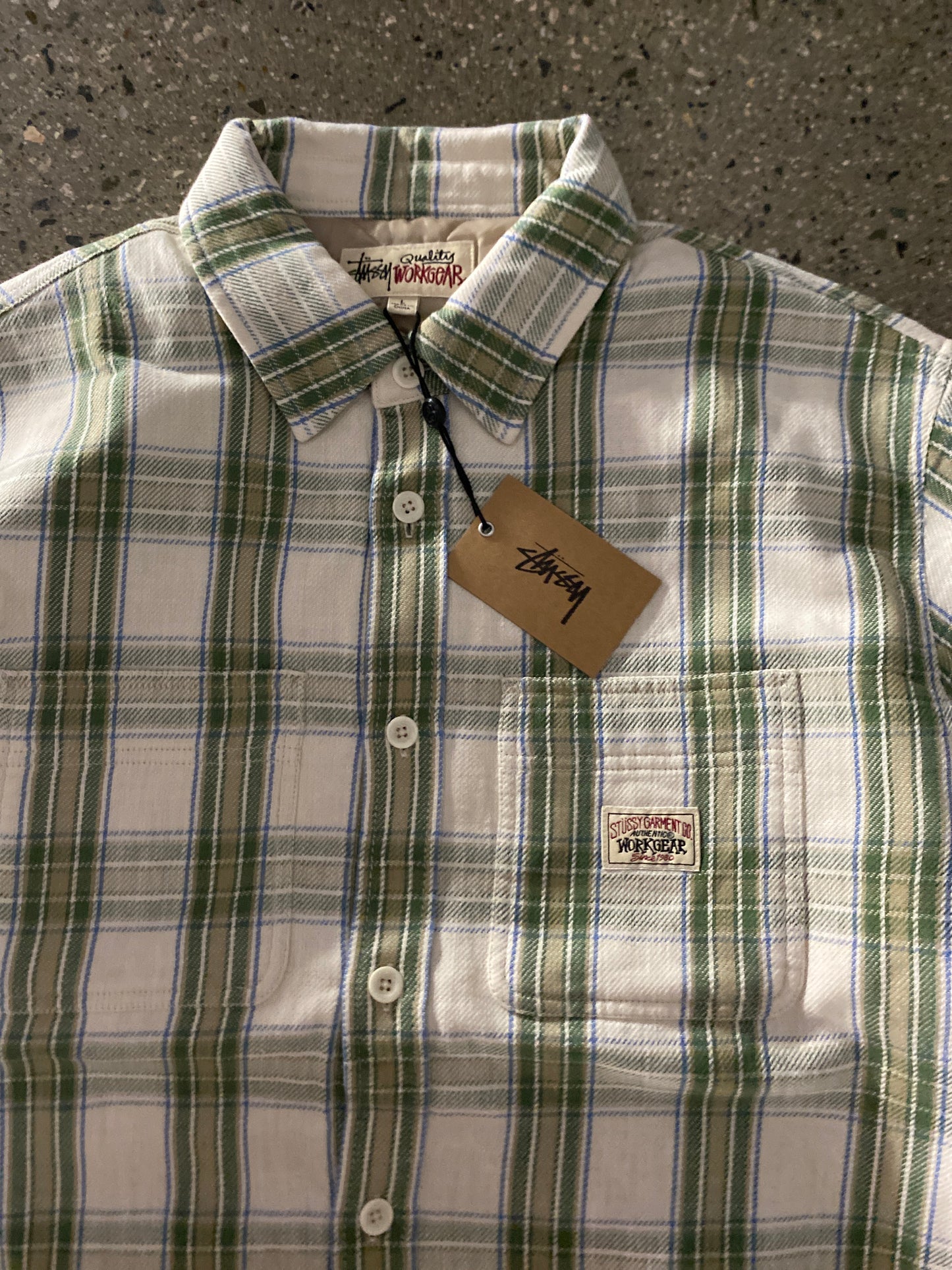 (L/XL) Stussy Workgear Insulated Flannel Jacket - BNWT
