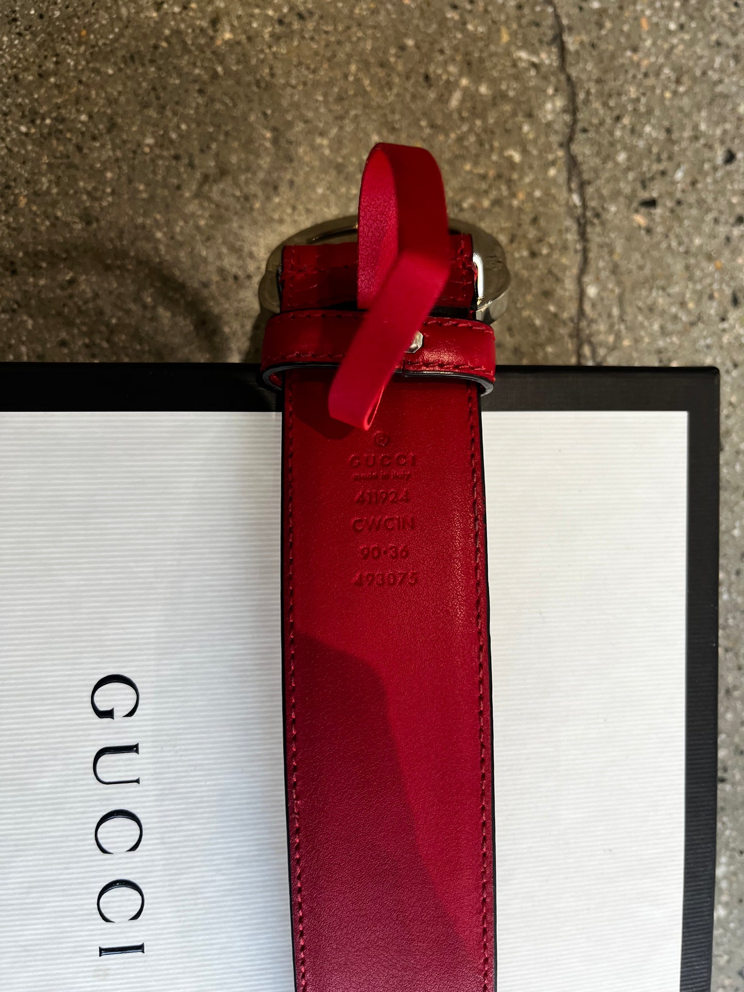 Gucci Red Leather Belt (BRAND NEW)