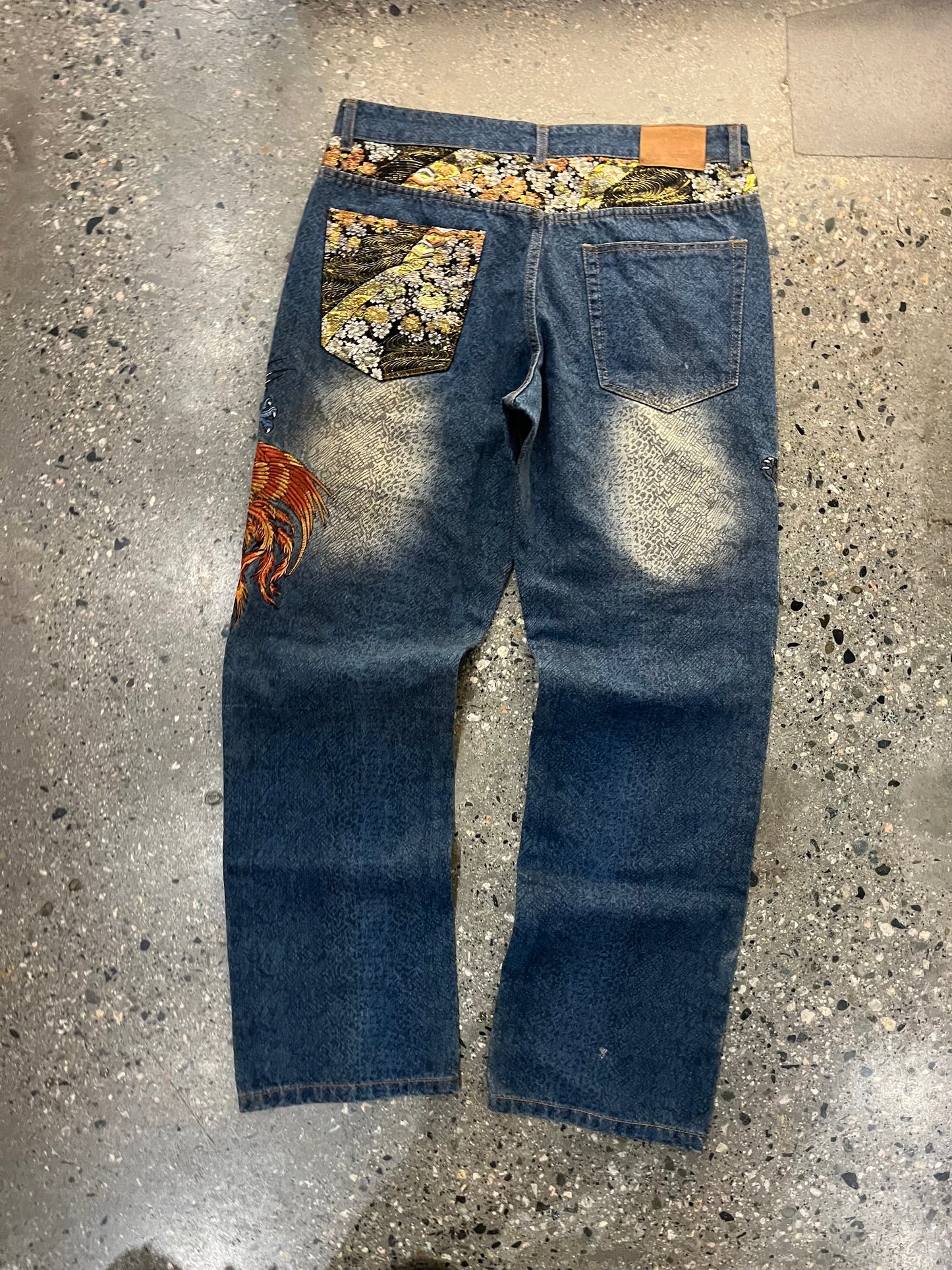 (W35”) Japanese Bukkirabou Embroidered Denim