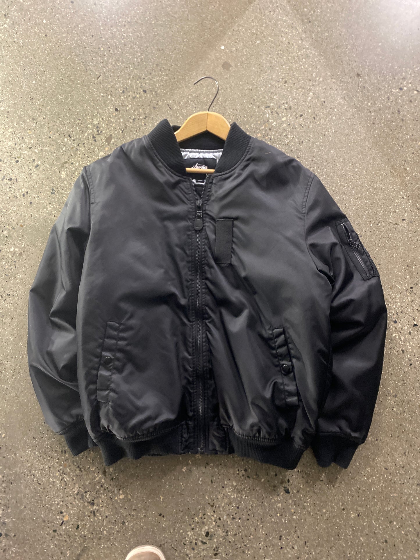 (L) Stussy Back Script Varsity Bomber