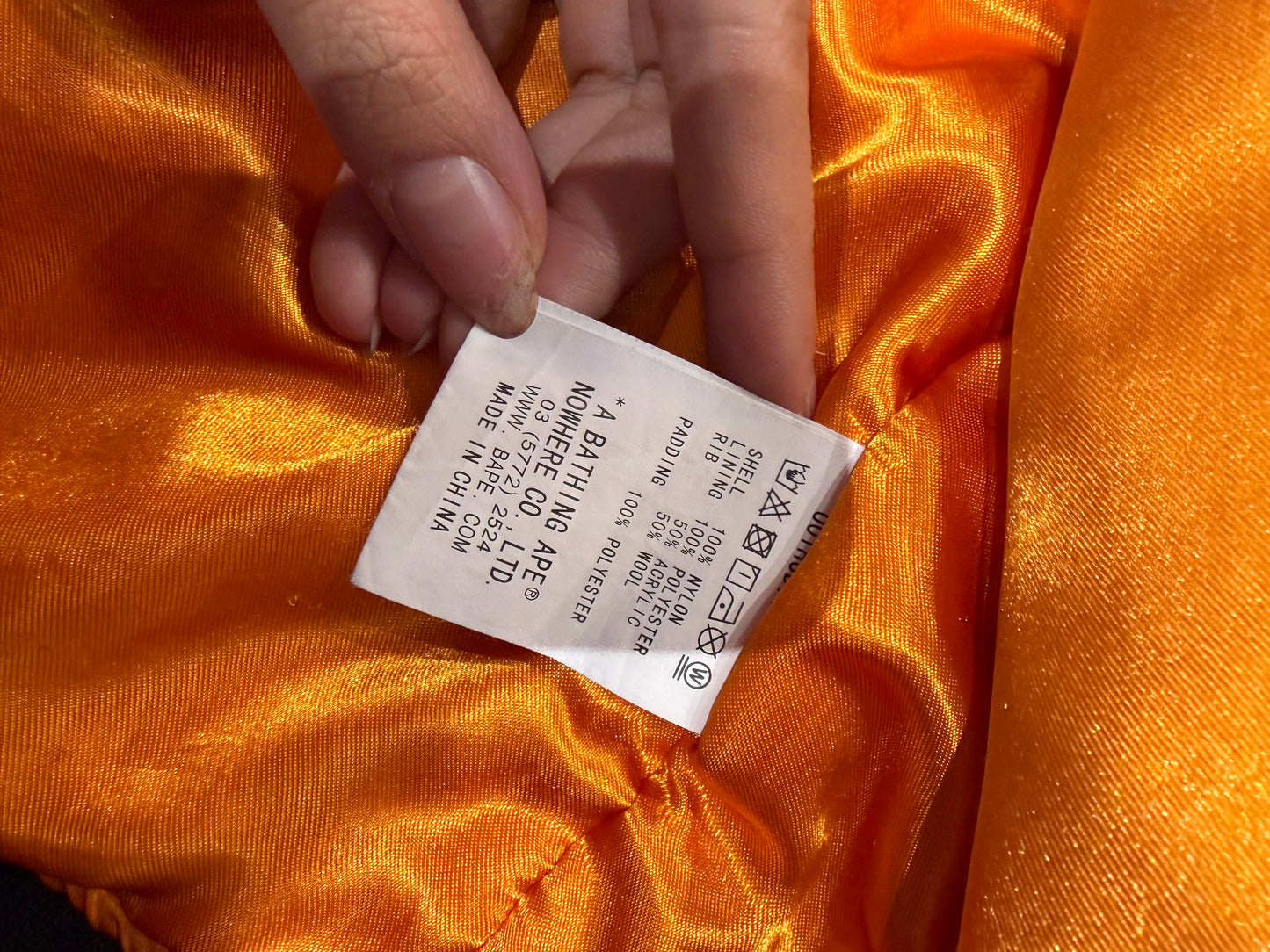 (S) Bape MA1 Black Bomber Jacket