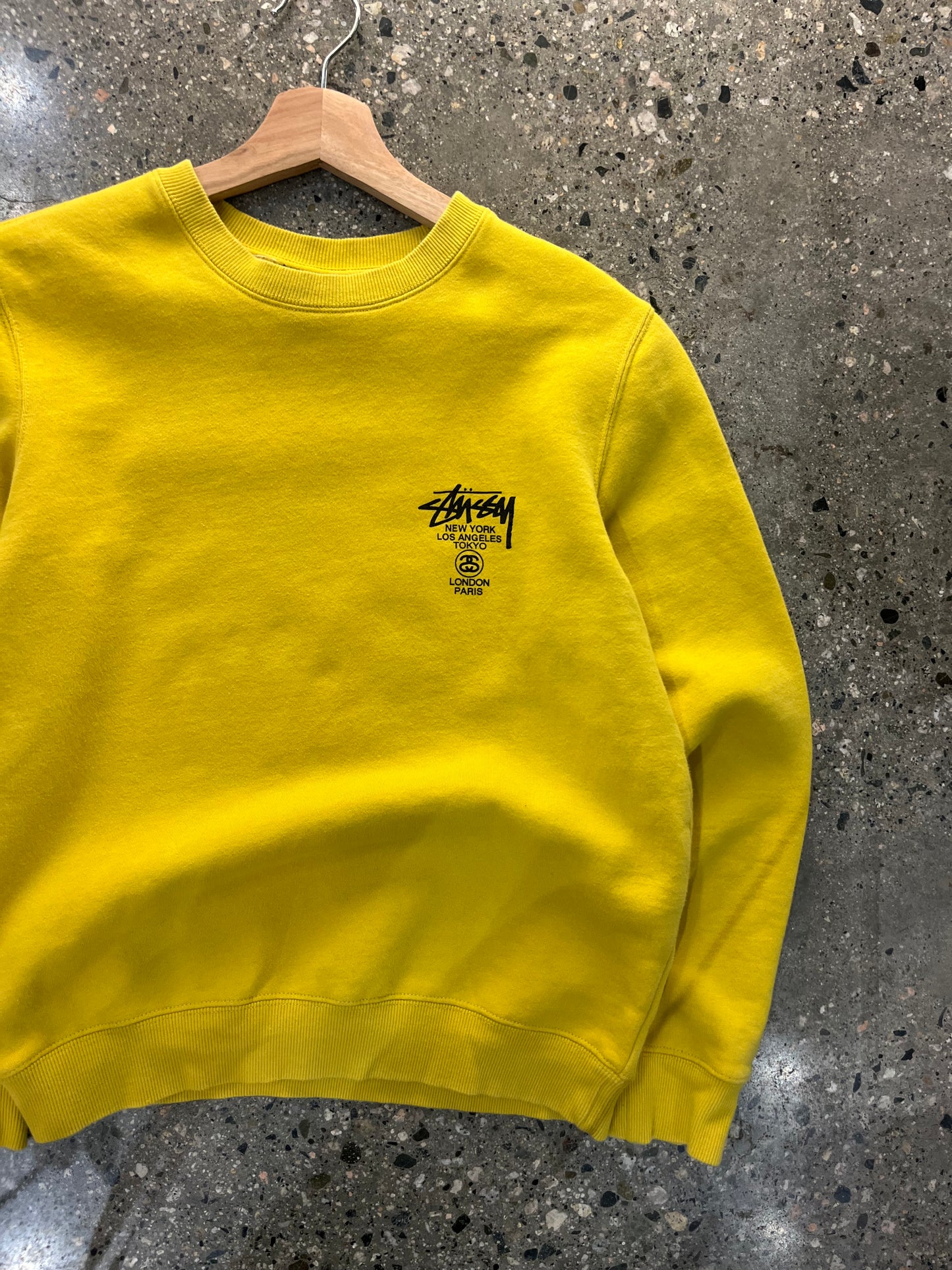(XS) Stussy Yellow International Crew
