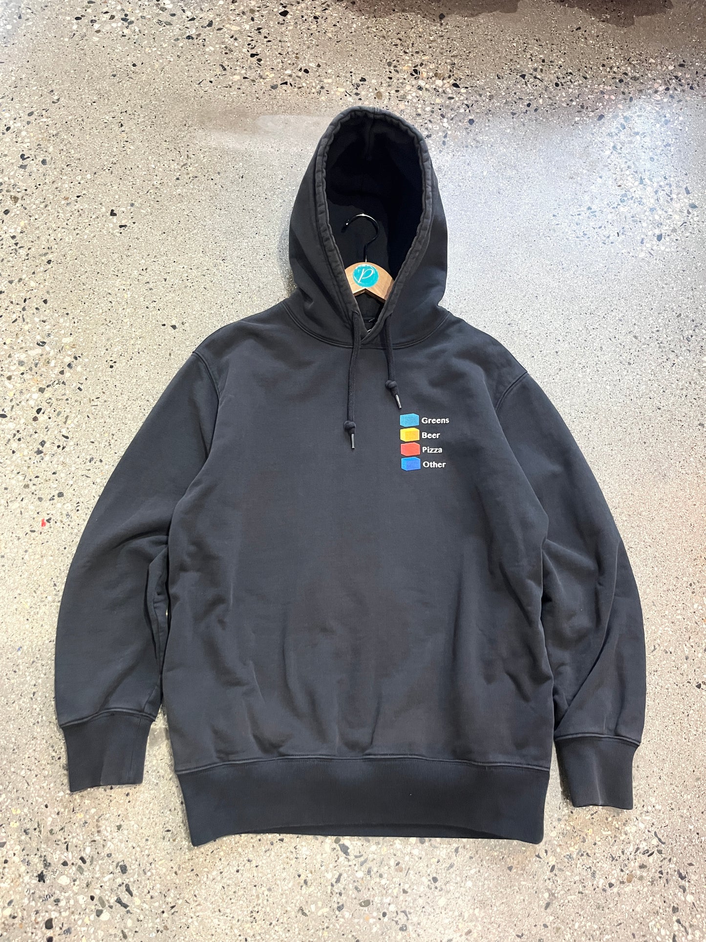 (M) Palace Green Beer Pizza Hoodie