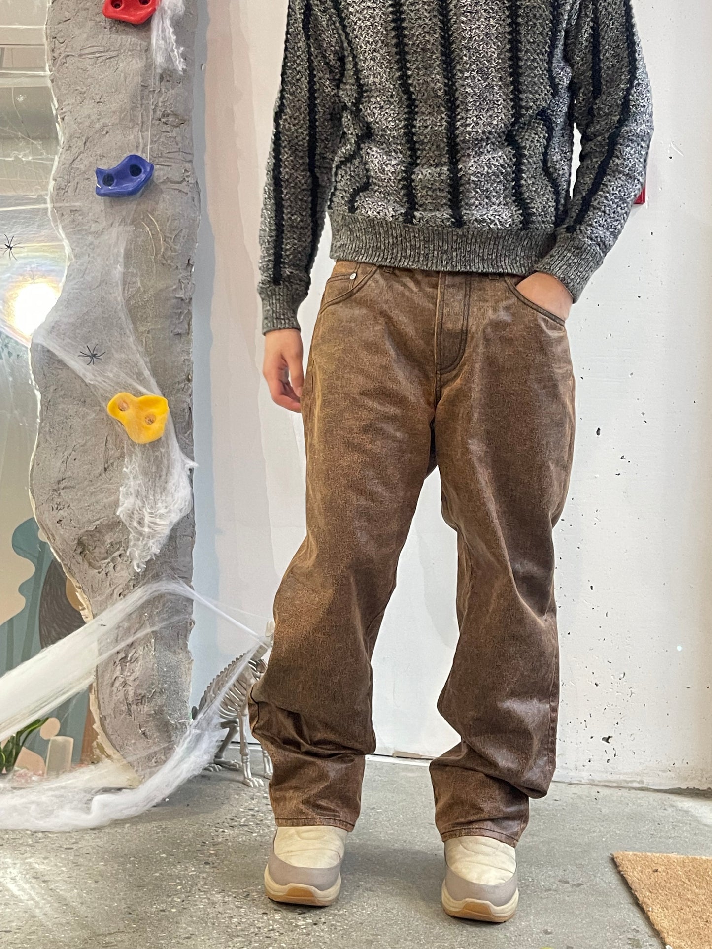 (W30”) Stüssy Big Ol Leather Pants