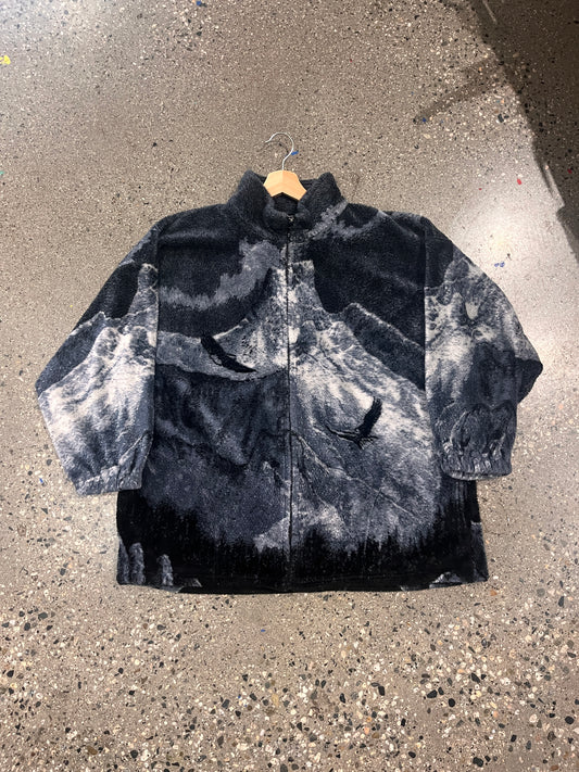 (M/L) Wolf Soft Fleece AOP