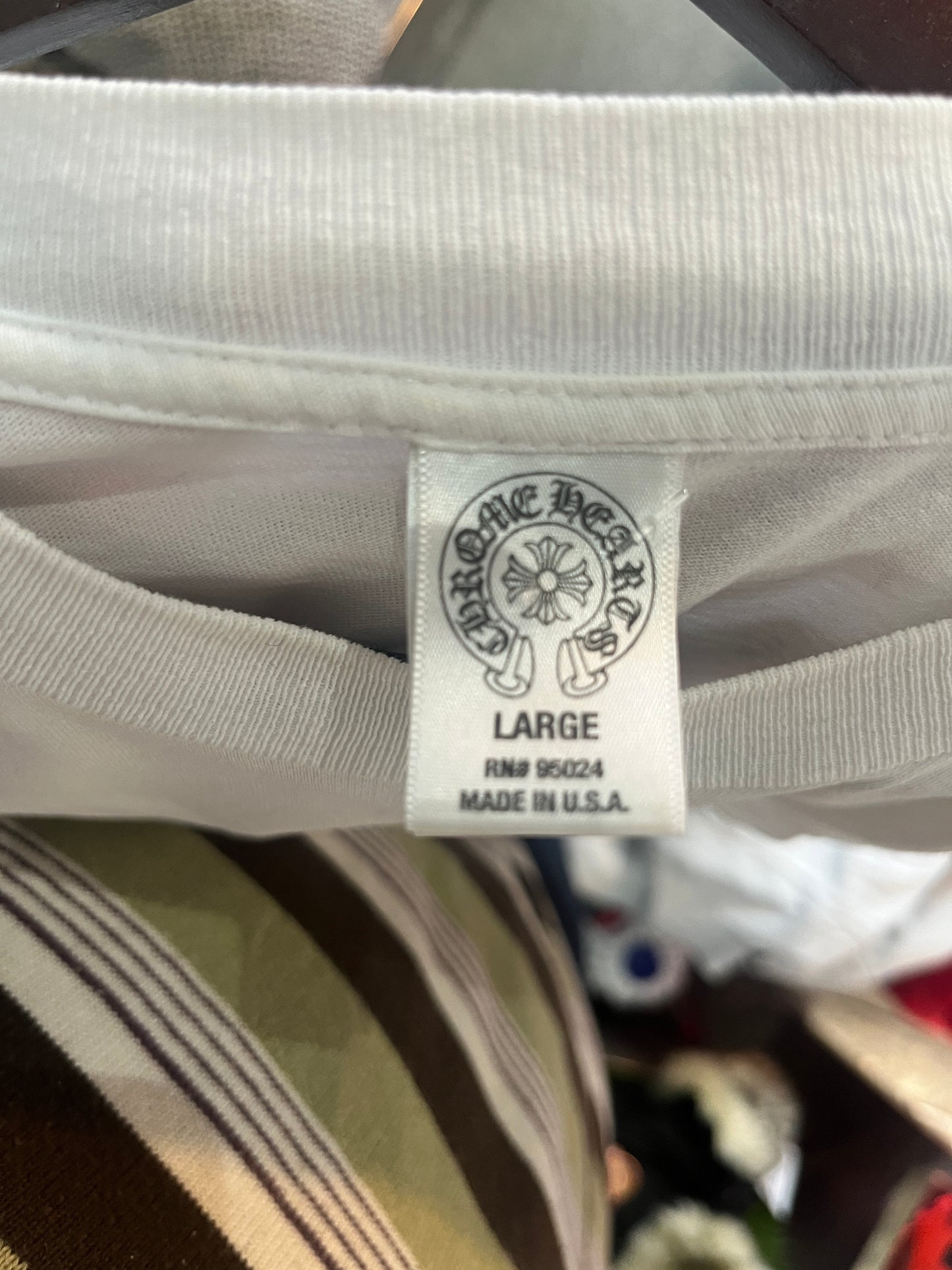 (L) Chrome Hearts White Doublesided Tee - Made in USA