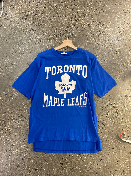 (M/L) 89's Toronto Maple Leafs Logo Graphic T-Shirt