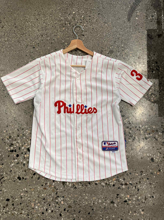 (XS) Phillies Halladay MLB JERSEY ( stain)