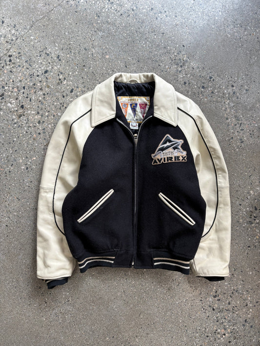 (L) Avirex USA Wool Varsity Leather