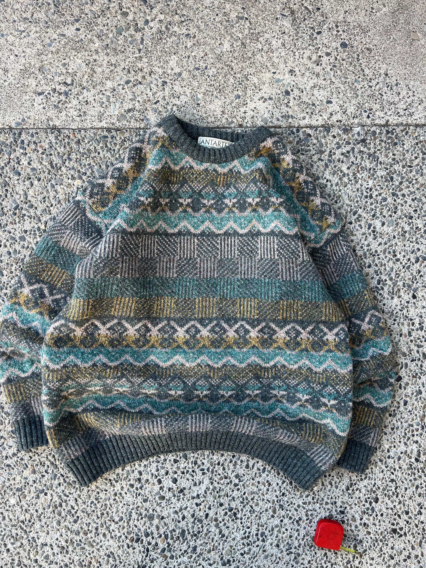 (M/L) Vintage British Wool Textured Knit