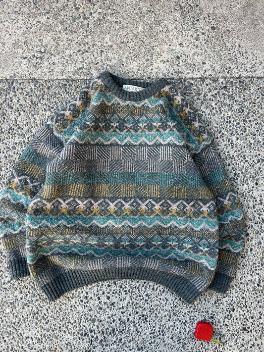 (M/L) Vintage British Wool Textured Knit