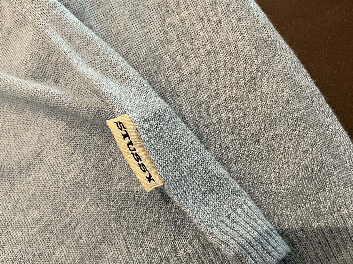 (L) BNWT Stussy Lightweight Striped Sweater - Blue