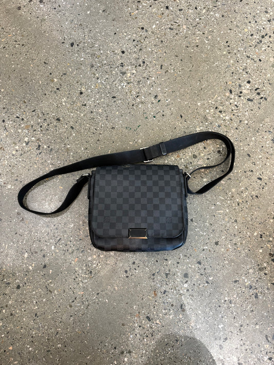 LV Graphite Damier District PM Side Body Bag