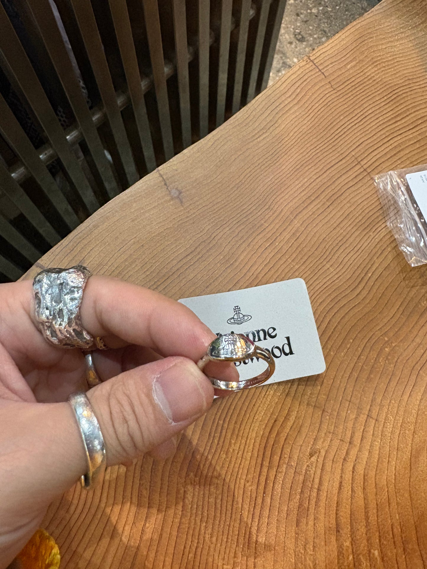 (Size 7.5) VIVENNE Westwood Tilly Ring .925 Silver  (Brand new Box)