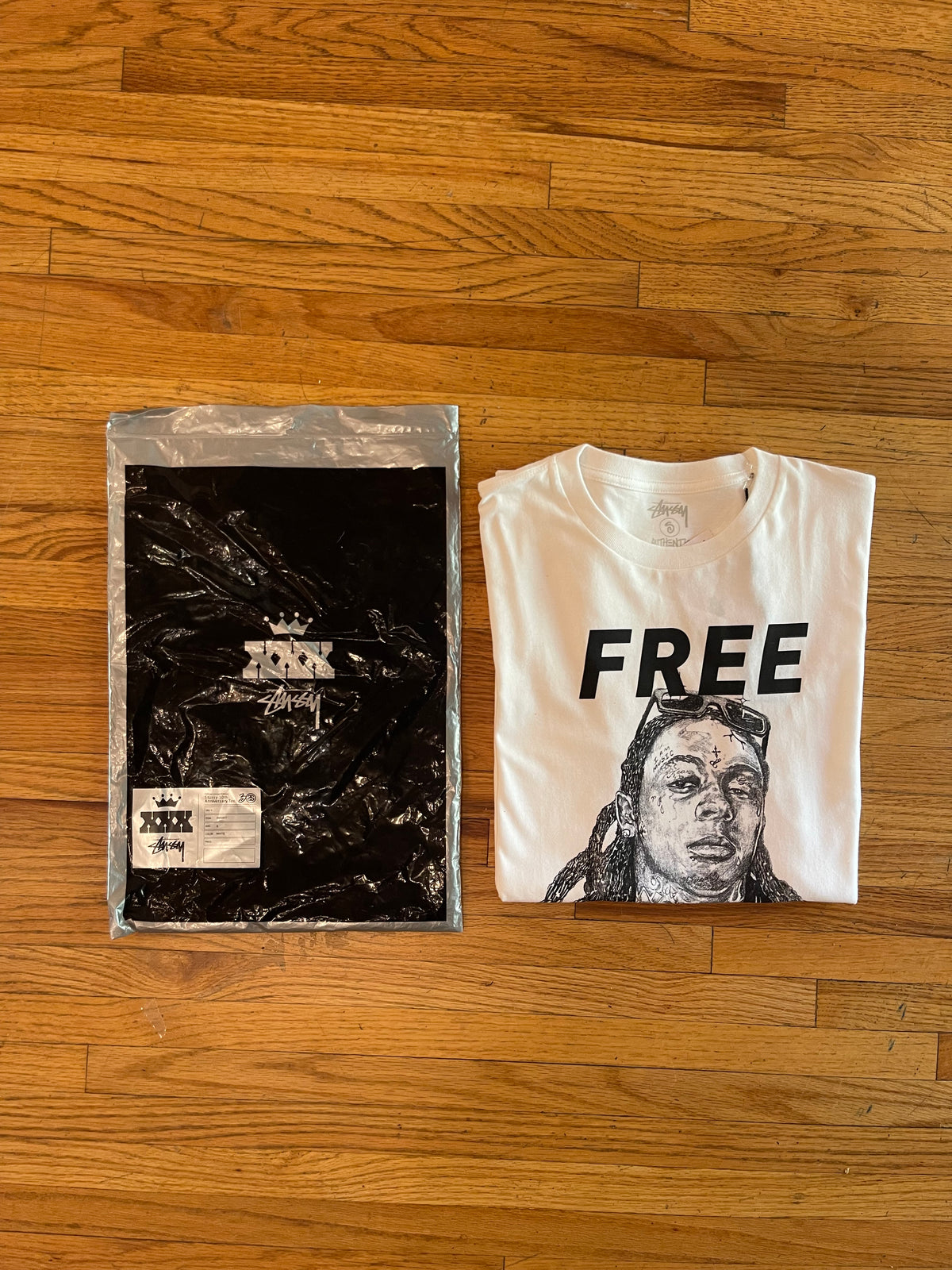 (S) Deadstock Unreleased 2010 Stussy 30th Anniversary “ Free Wayne” Tee - Comes with Dust Bag