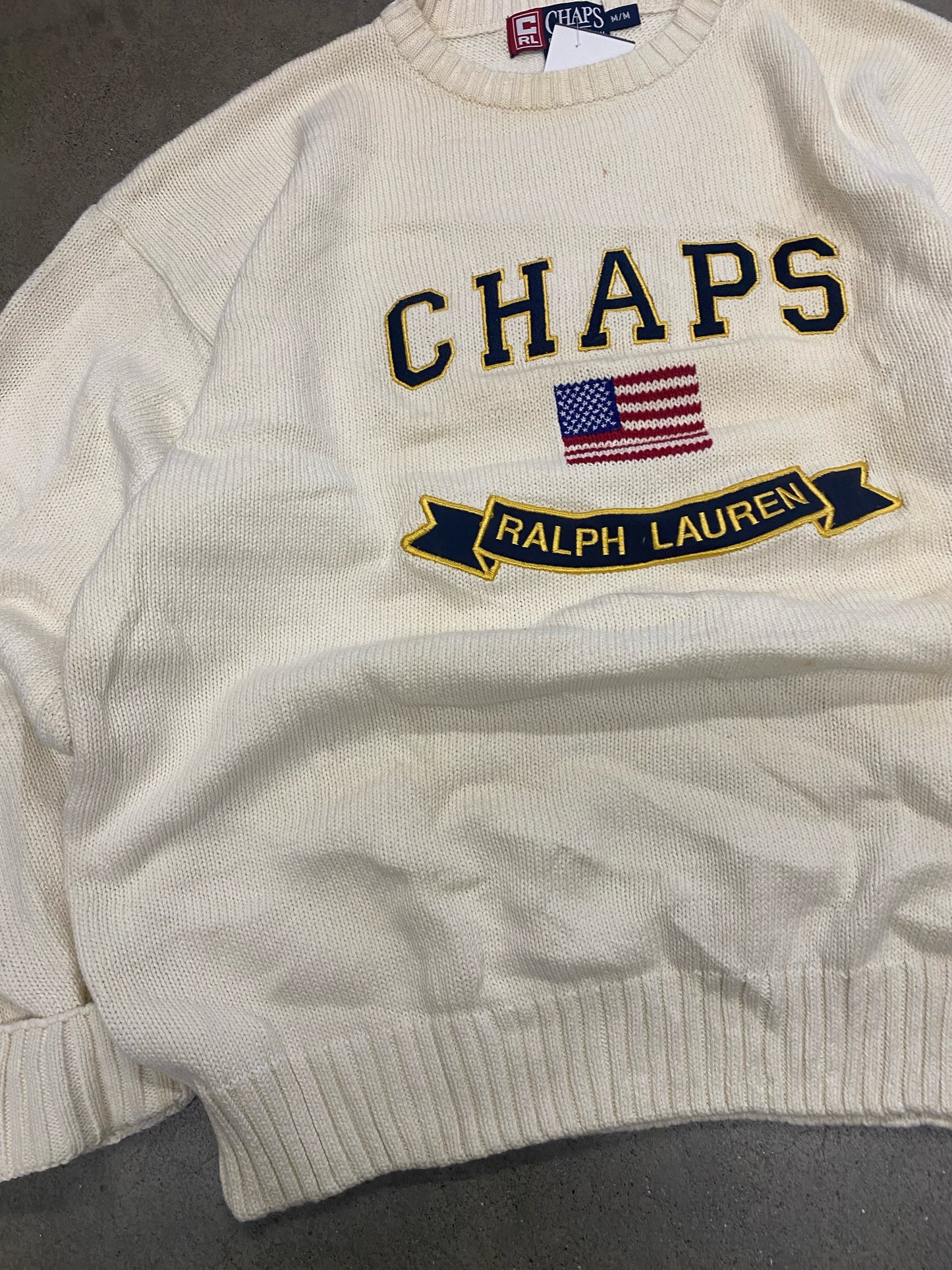 (M) Chaps RL Big Flag Knit