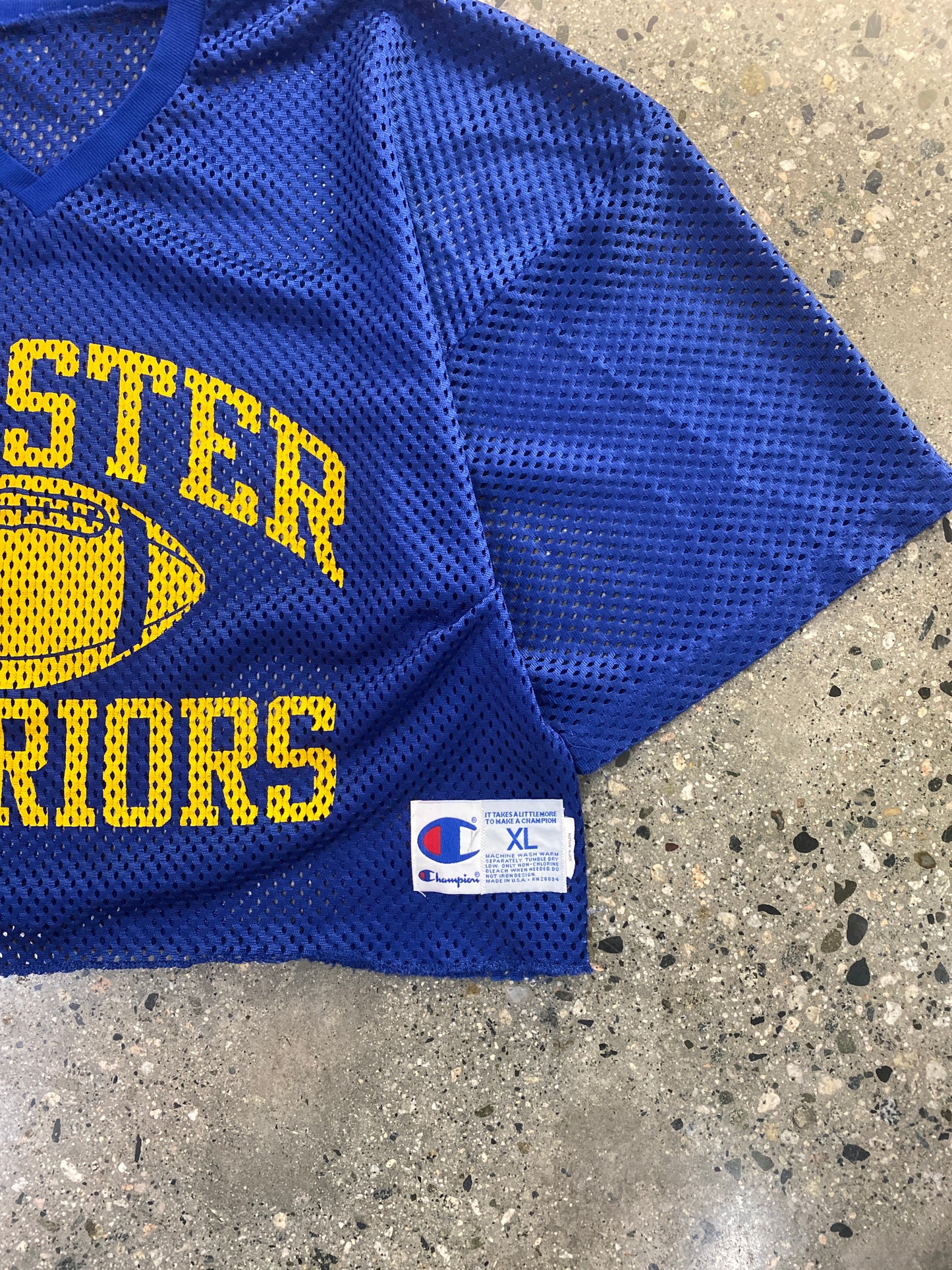 (XL) Vintage Champion Webster Warriors Cropped Jersey
