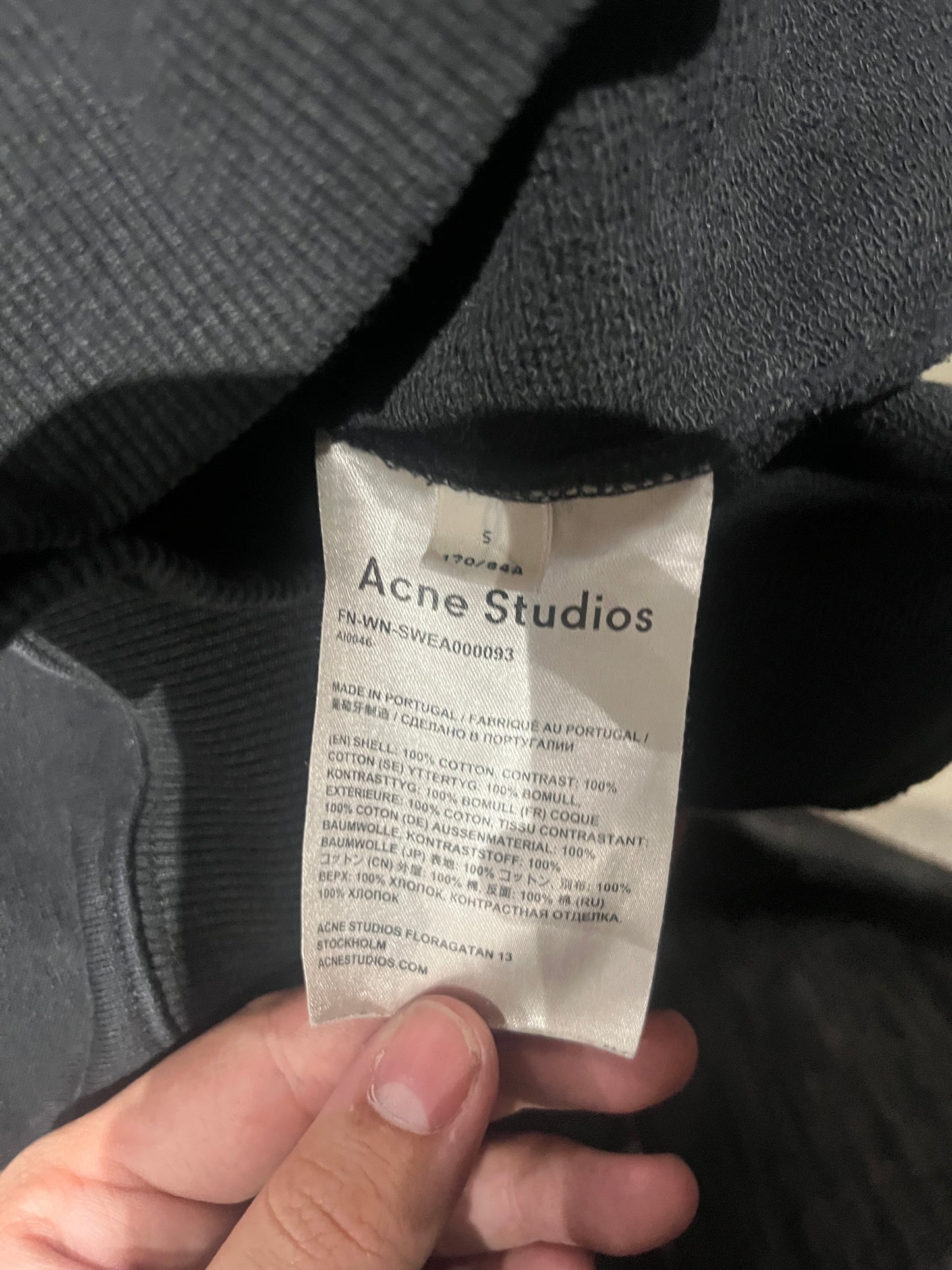 (L/XL) Acne Studios Jacquard Patch Crewneck