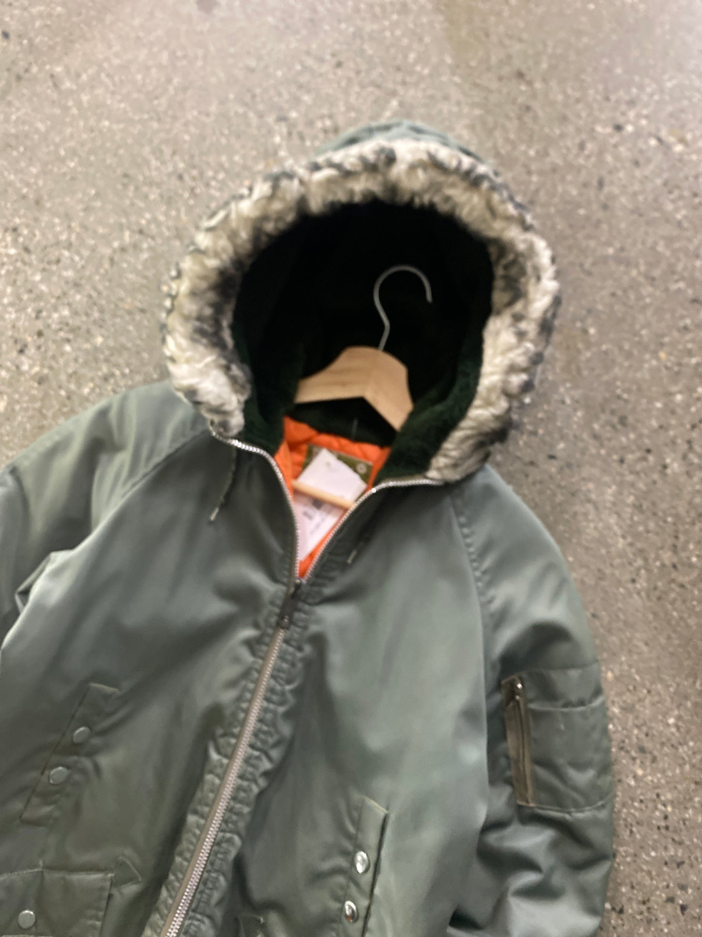 (XS) Vintage long sears jkt with fur
