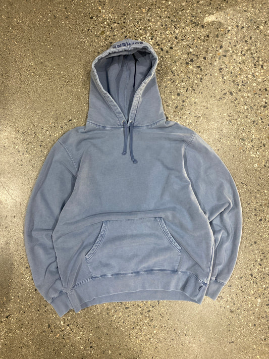(L/XL) Supreme Blank Faded Blue Hoodie