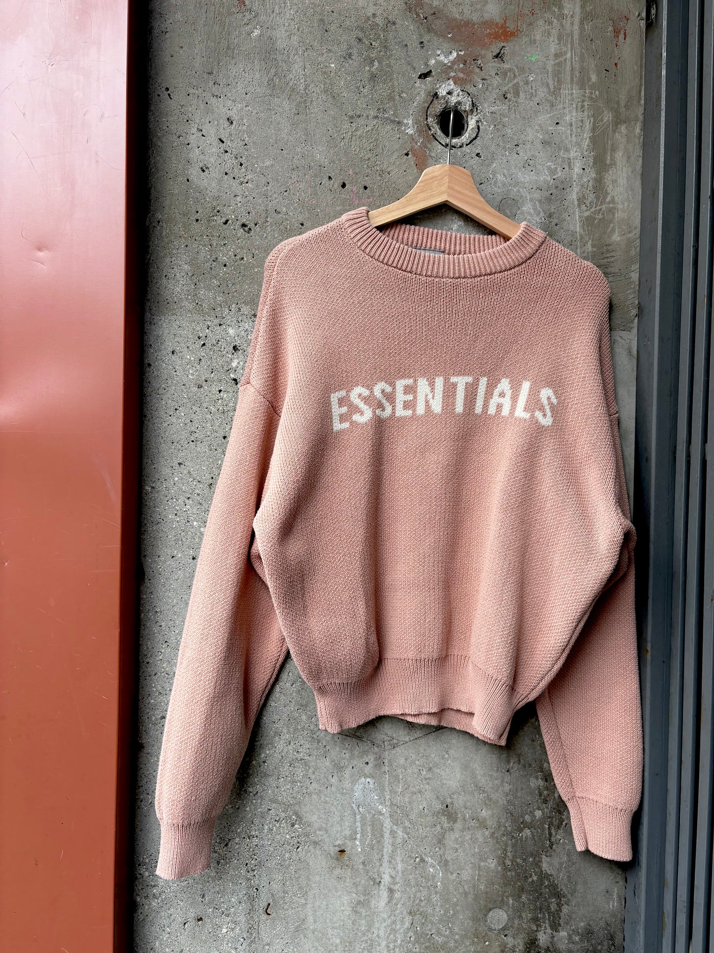 (S/M) Essentials FOG Knitted Sweater in Pink