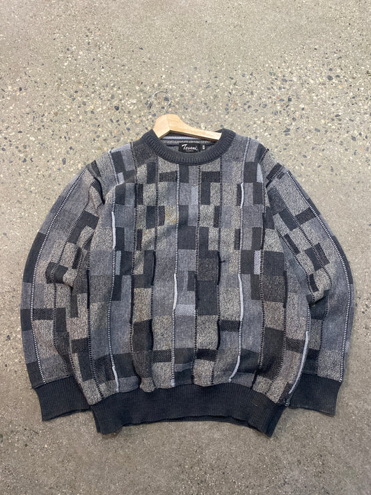 (M) Tosani Grey Patch Knit