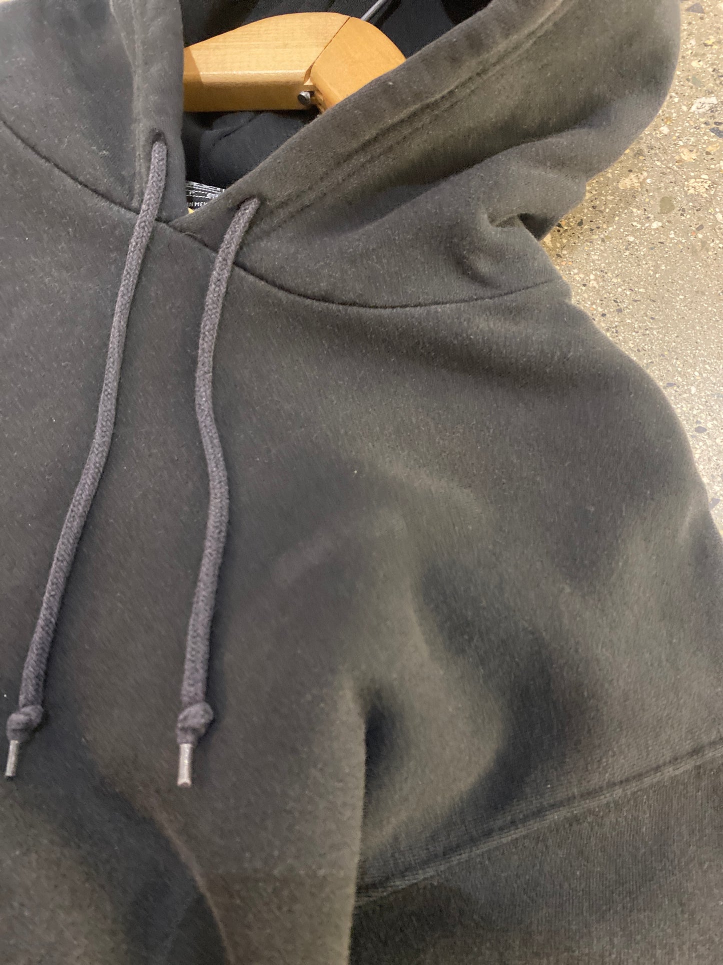 (S) Late 90s/2000s Nike Black Pocket Swoosh Thick Hoodie