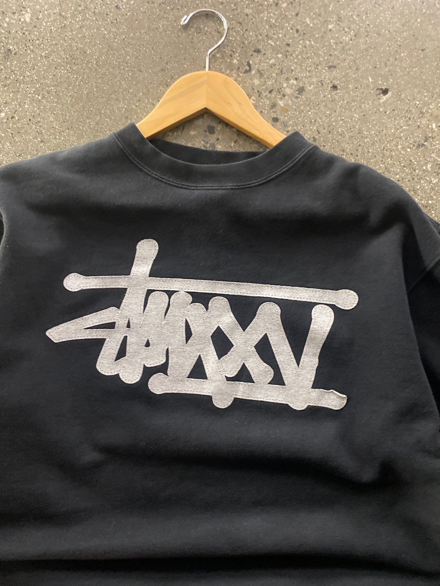 (L) Early 00s Stussy Script Crewneck