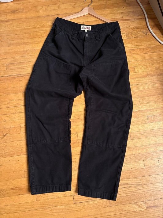 32” Stussy Black Doubleknee Jeans
