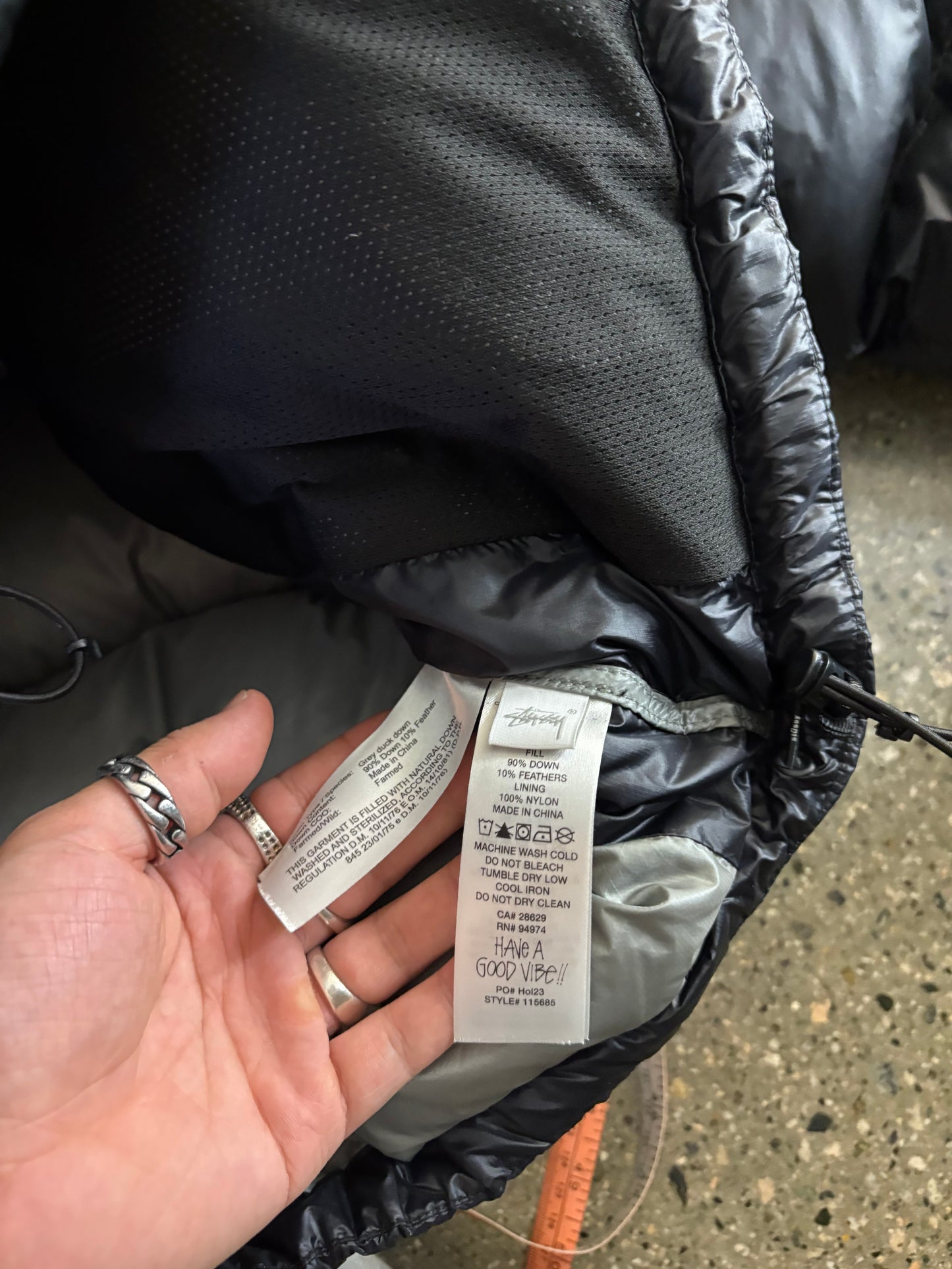 (M) Stussy Micro Ripstop 900 Fill Down Puff
