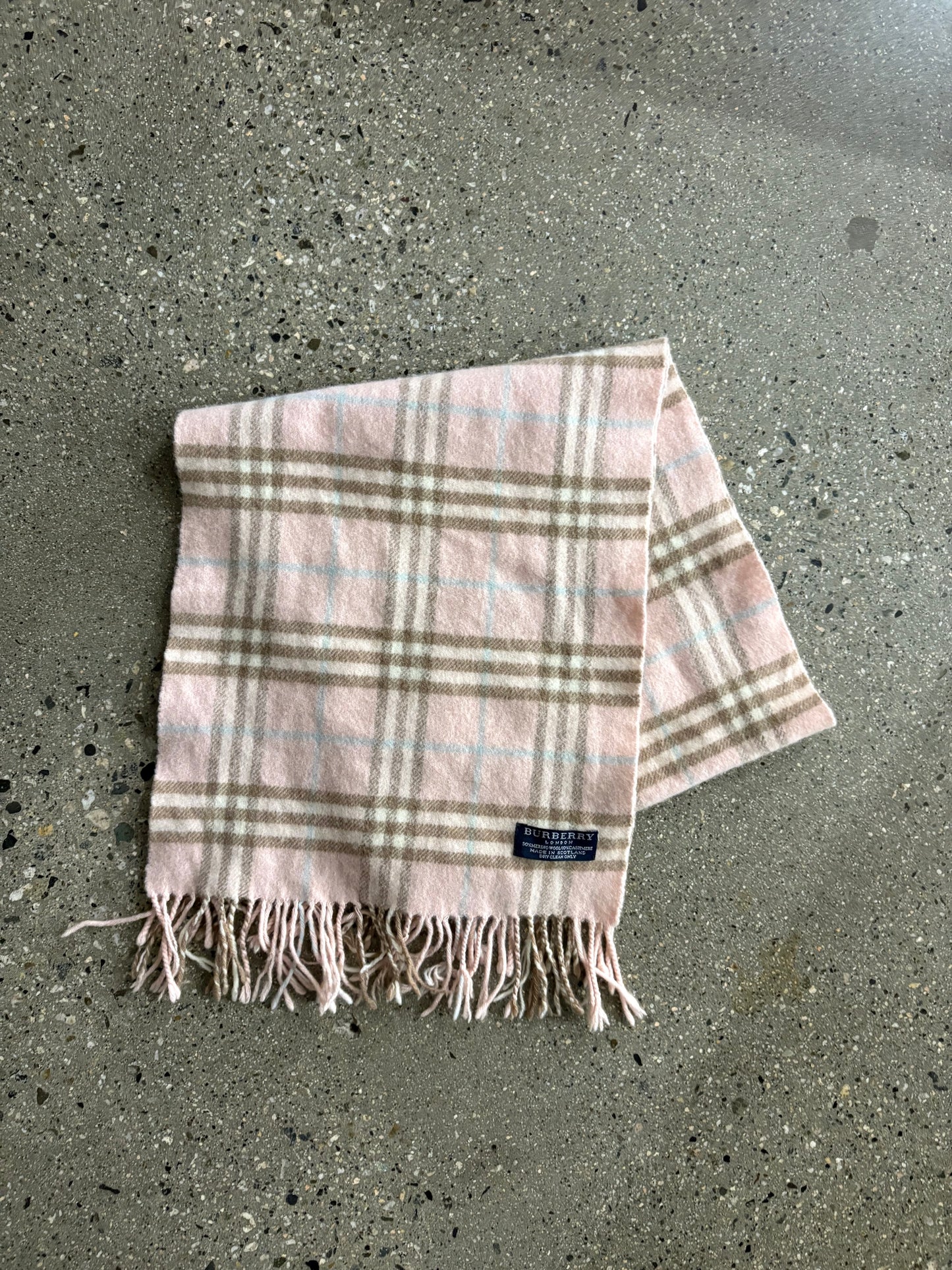 (117cm) Burberry Argyle Merino Wool/Cashmere Blend