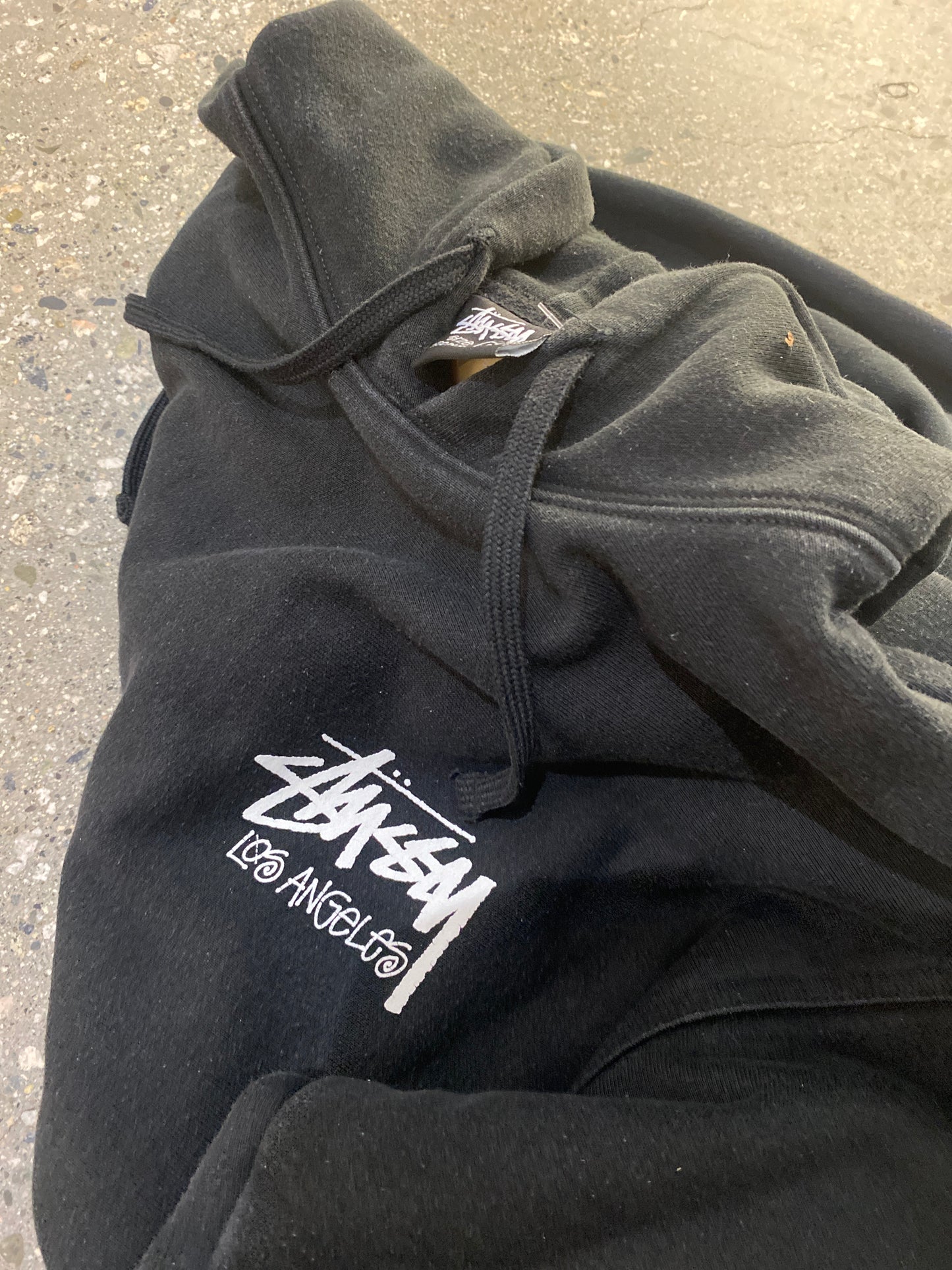 (S/M) Stussy Los Angeles Black Pullover