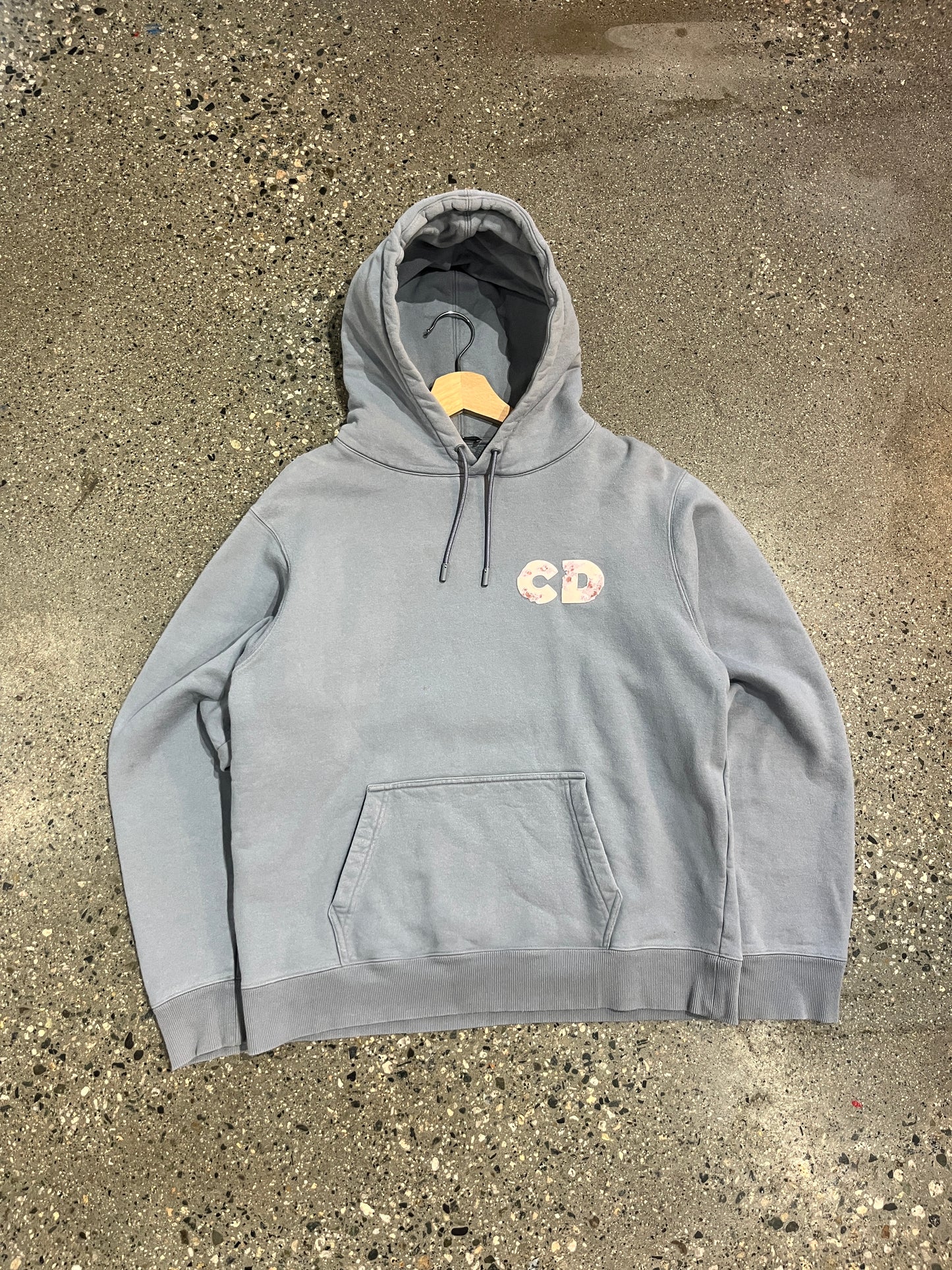 (L) Authentic Christian Dior x Daniel Arsham Blue Hoodie