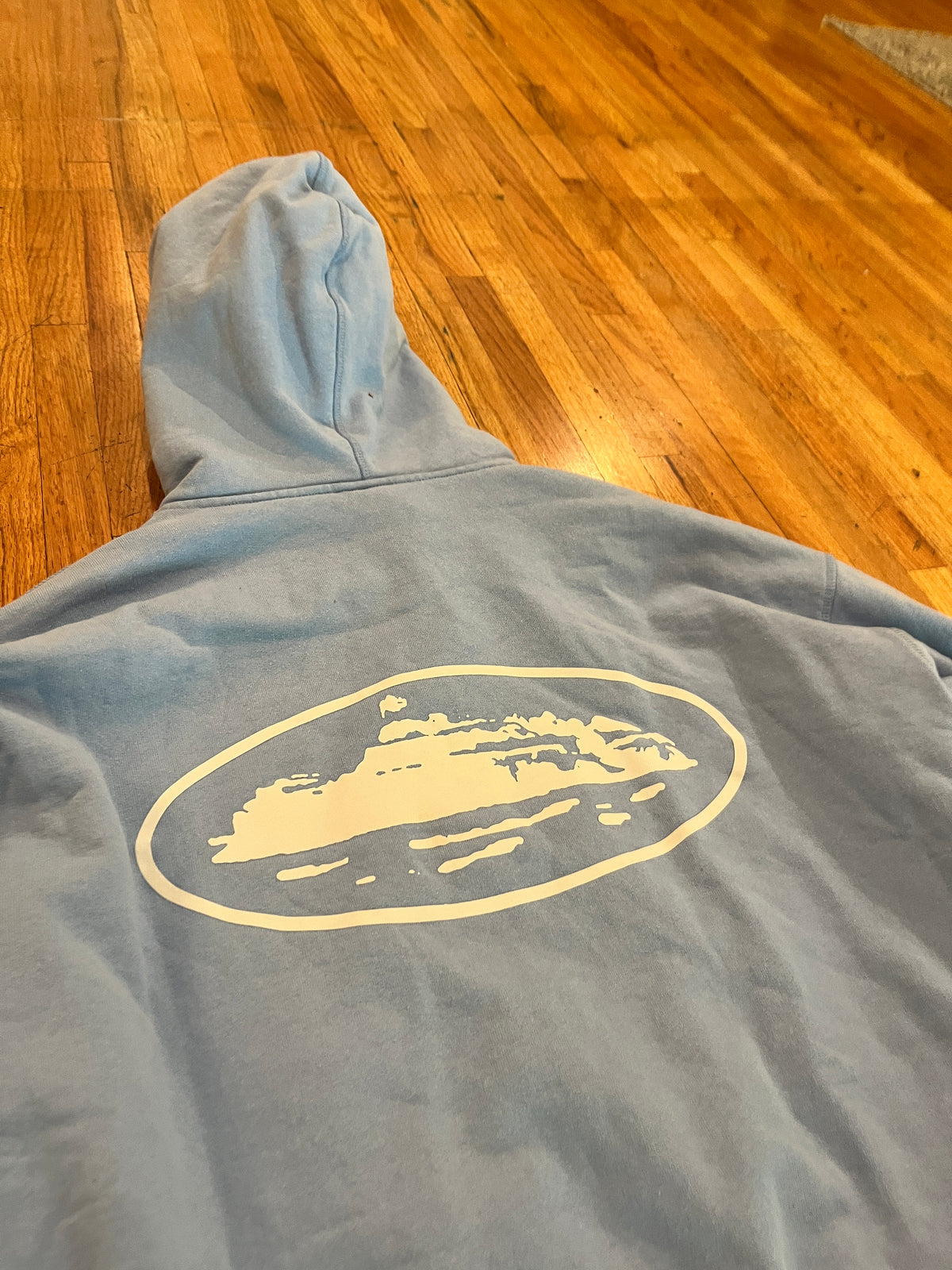 (M) Corteiz Baby Blue Zip Hoodie