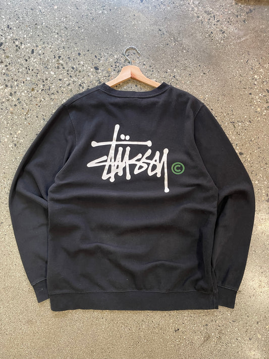 (XL) Black Stussy Script