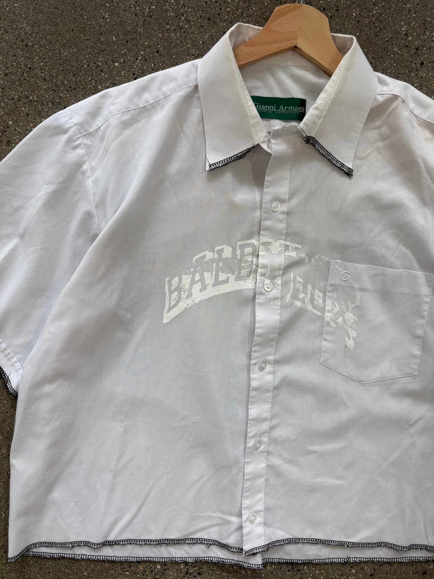 (M) Baldy 1/1 Cropped Camp Shirt “contrast”