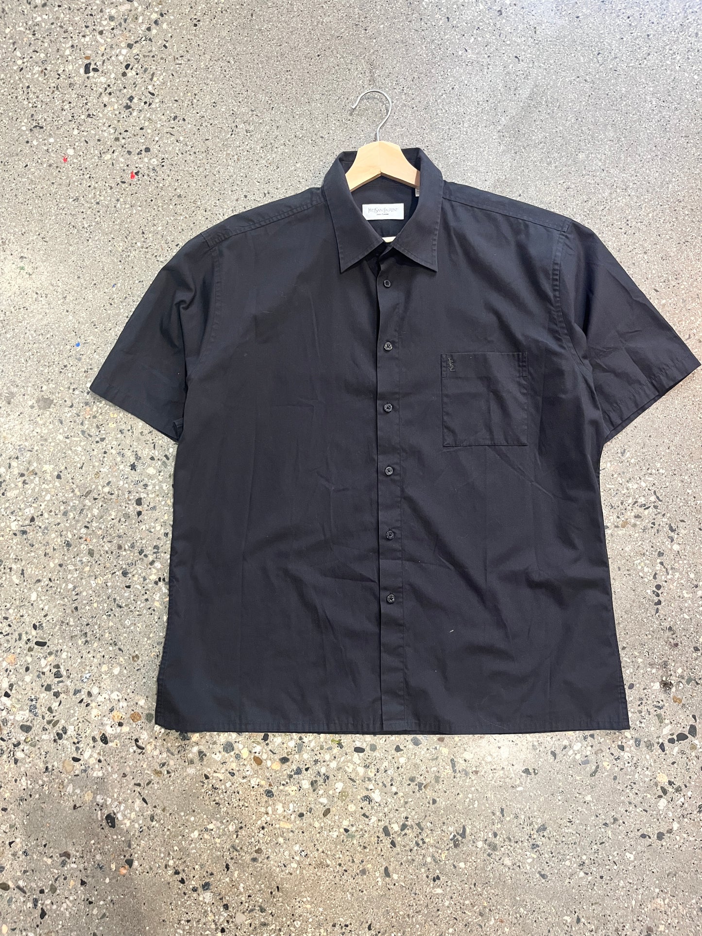 (XL) YSL Black Safari Button Up