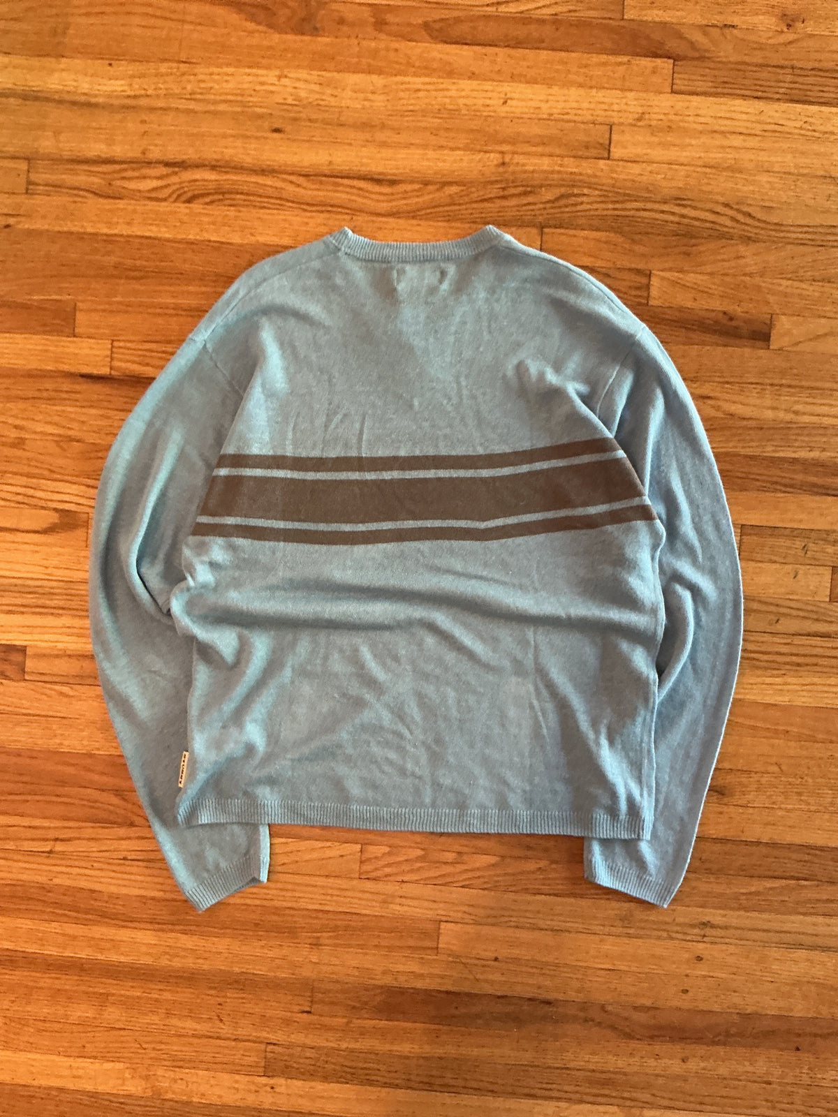 (L) BNWT Stussy Lightweight Striped Sweater - Blue