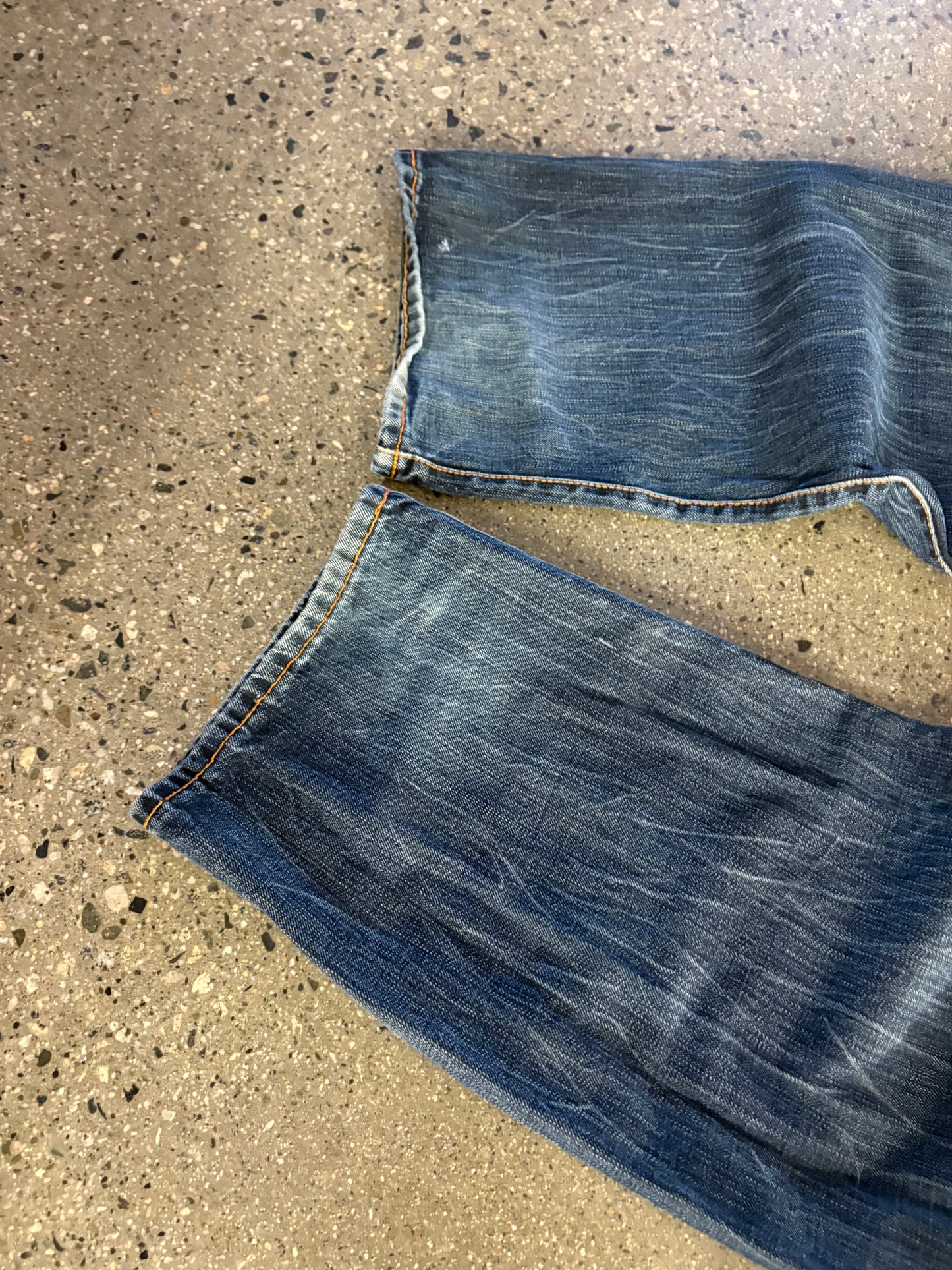(34” x 32”) Evisu Baggy Vintage Faded Denim