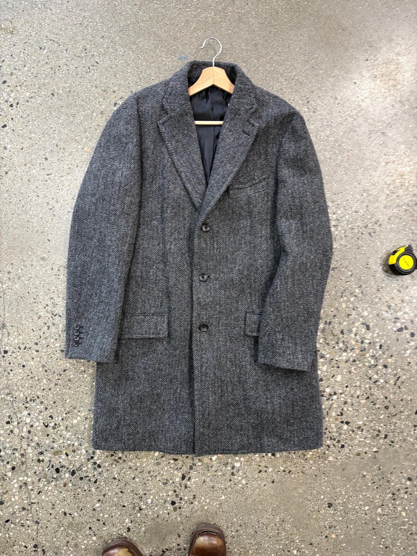 (XL) Vintage Harris Tweed Overcoat Blazer
