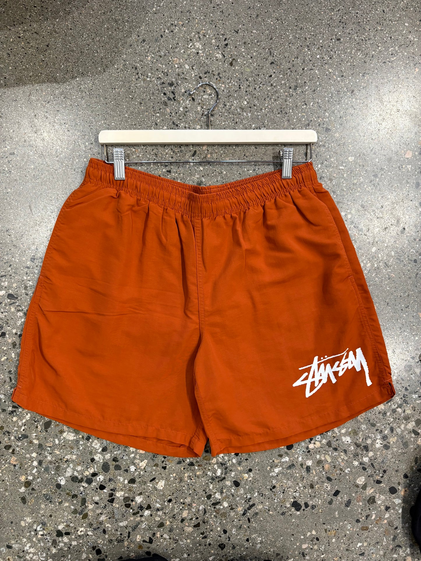 (M) Stussy Script Orange Short