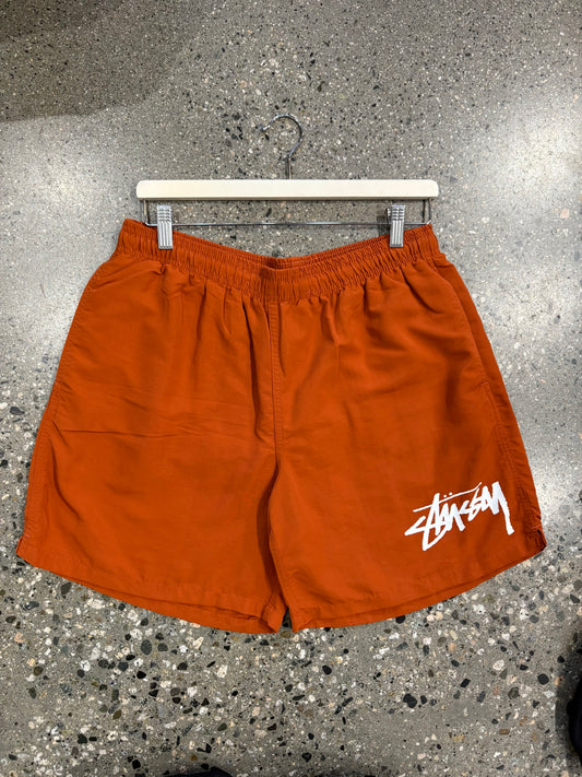 (M) Stussy Script Orange Short